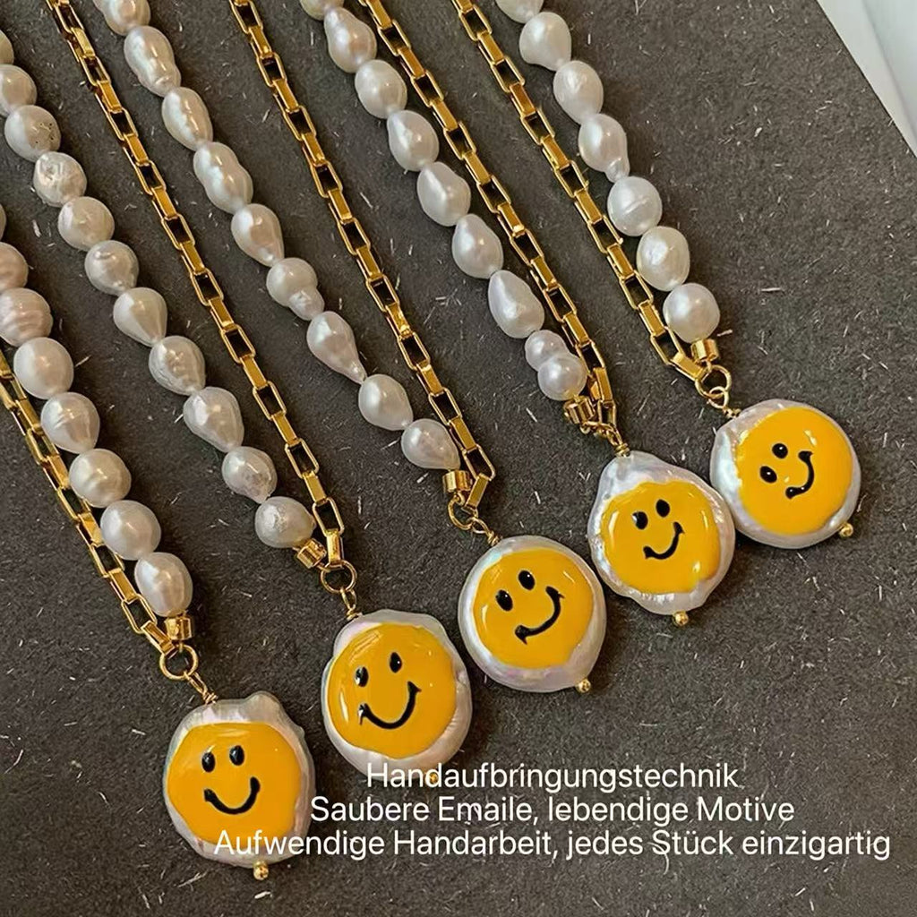 Smile Barockperlen Halskette 24K Vergoldet